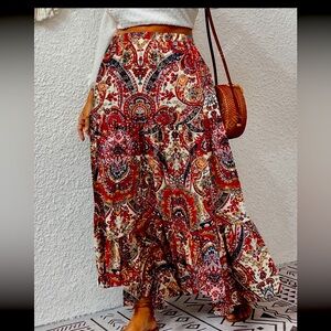 SHEIN Multicolored Maxi Skirt 2XL